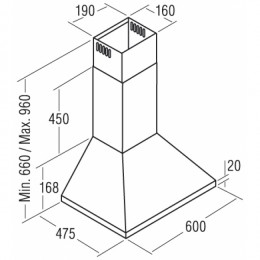 Вытяжка CATA VN 600 inox