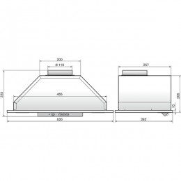 Вытяжка ELIKOR Блок врезной 52Н-400-П3Д белый