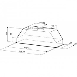 Вытяжка KRONA MINI 600 white slider