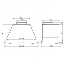 Вытяжка ELIKOR Блок врезной-S4 72Н-700-Э4Д нерж