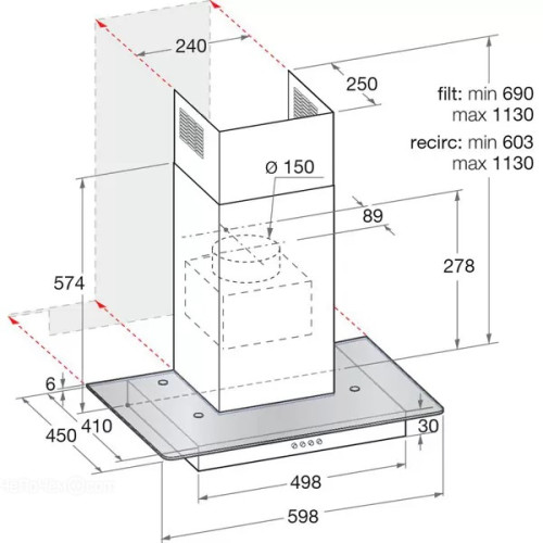 Вытяжка Hotpoint Ariston HHF 6.7F LL K