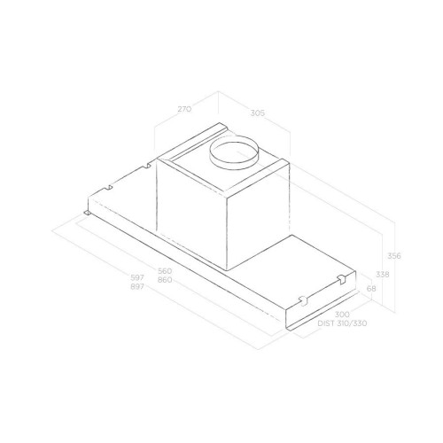 Вытяжка ELICA FLAT GLASS OUT IX/A/60