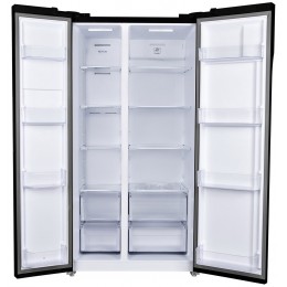 Холодильник HYUNDAI CS6503FV Черное стекло