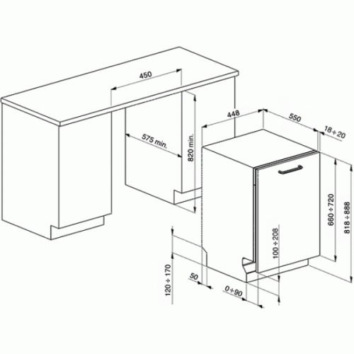 Посудомоечная машина SMEG STA4505IN