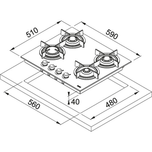 Варочная поверхность Franke FHMA 604 3G DC XS C